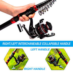 KEKAXI Carbon Sea Fishing Rod Set Long-Distance Casting Rod Spinning <strong>Reel</strong>, Complete Set of Lures Line <strong>Hook</strong> and Fishing Gear - Product Image 6