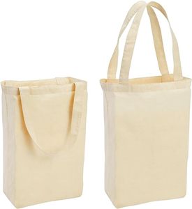 Bolsa de Mano de Lona de Algodón Beige para Mujer, Reutilizable, para Compras, Regalos, Escuela, Playa, Manualidades - Product Image 3