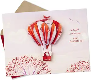 Myway воздушный шар Валентина благодарственные открытки бумага чудо День Святого Валентина всплывающая открытка с конвертами для детского душа