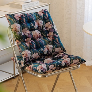 Cojín de Asiento <span class=keywords><strong>Rectangular</strong></span> Floral de Tela <span class=keywords><strong>Relleno</strong></span> de Esponja para Todas las Estaciones, para Sillas de Comedor y Taburetes de Estudiante - Product Image 1