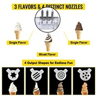 Nouvelle machine à crème glacée automatique de bureau miniature avec saveurs d'eau et de chocolat, prix d'usine