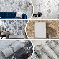 Papier peint vinyle PVC imperméable KingMair, motif floral traditionnel malaisien pour hôtel, chambre, salon, administration