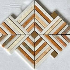 Carreaux de parquet en marbre 305x305mm, 7MM d'épaisseur, finition mate et polie, pour murs d'entrée, salles de bain, cuisines, salons, bars, revêtements muraux - Product Image 4