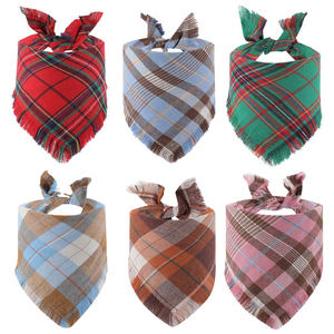 Tanpopo הסיטונאי שמח שנה חדשה כלב bandana צעיף חג המולד הודיה כלב בנדנה קלאסי משולש סגנון משובץ - Product Image 1