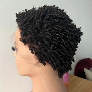 Parrucche Glueless Premium Nere Afro Ricci 13x4 con Frontale in Pizzo da Orecchio a Orecchio, in <span class=keywords><strong>Capelli</strong></span> Umani Remy, Taglio Corto da 6 Pollici per Donna - Product Image 4