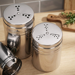 Salière et poivrière cylindriques classiques les plus vendues, en acier inoxydable écologique, surface lisse, antirouille, pour assaisonnements - Product Image 3