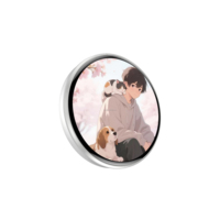 Popular Insignia Electrónica de Plástico con Pantalla Táctil Inteligente IPS, Pin con Video, Fotos, Decoraciones, Anime, Manga, para Fanáticos, Día de San Valentín