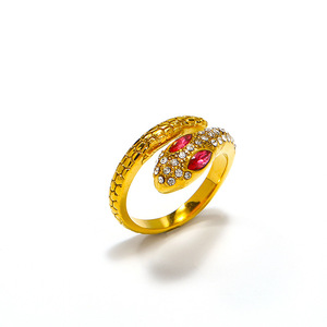 Anello di serpente pieno d'oro titanio in acciaio inossidabile gioielli per le dita da donna alla moda Bagues Bijoux En <span class=keywords><strong>Aci</strong></span> Inoxyd Bague Ring - Product Image 3