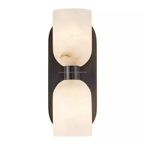 American Creative Aurind Doppia Tonalità in Ottone Solido da Bagno Lampada da Muro Alabastro per Hotel Camera da Letto Corridoio Villa Ristorante - Product Image 2