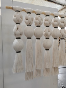 Arte da Parete in Cotone con Nappine Stile Art Deco, Macramè Intrecciato per Decorazioni di Vacanze, Cabine, Matrimoni, Compleanni, <span class=keywords><strong>Natale</strong></span> e Diwali - Product Image 6