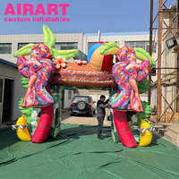 Arche gonflable publicitaire extérieure pour événements, motif animal, idéale pour fêtes estivales - Arche gonflable Flamant rose