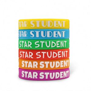 Factory Wholesale Star Student Silicone Wristband School Reward Gift Student Party Inspirational Rubber <b>Bracelet</b> - Product Image 4