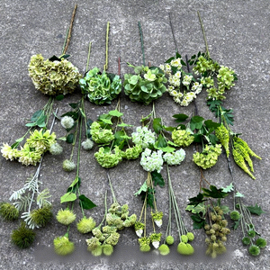 DD-001 <span class=keywords><strong>Flores</strong></span> <span class=keywords><strong>de</strong></span> Hortensia Artificiales <span class=keywords><strong>de</strong></span> Seda Verde al por Mayor, Estilo Nuevo, para Bodas, Uso en Interiores y Exteriores, Flor Artificial <span class=keywords><strong>de</strong></span> Seda Suave - Product Image 1