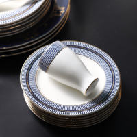 Service à thé de luxe 2024, ensemble de 58 pièces en céramique décorative, vaisselle ronde en porcelaine fine, coffret cadeau pour 6 personnes