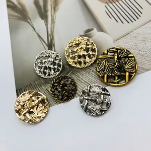 Accessories For Dresses Flower Decoration Weddings Shank Button Metal Zinc Alloy Sew Buttons Clothing