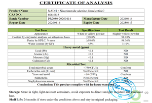 Polvo de NADH Estable a Granel, Nicotinamida Adenina Dinucleótido, Cápsulas OEM de Marca Privada, Vitalidad Celular, Apoyo Metabólico - Product Image 3