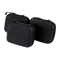 Tas Penyimpanan EVA untuk Speaker Bluetooth, Corong Silikon & Kotak Kemasan Mouse Anti Guncangan Portabel Hitam Desain Terbuka