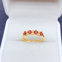 Factory Wholesale 925 Sterling Silver Natural Garnet Ring Simple Stylish Fine Jewelry Wedding Anniversary Gift OEM ODM