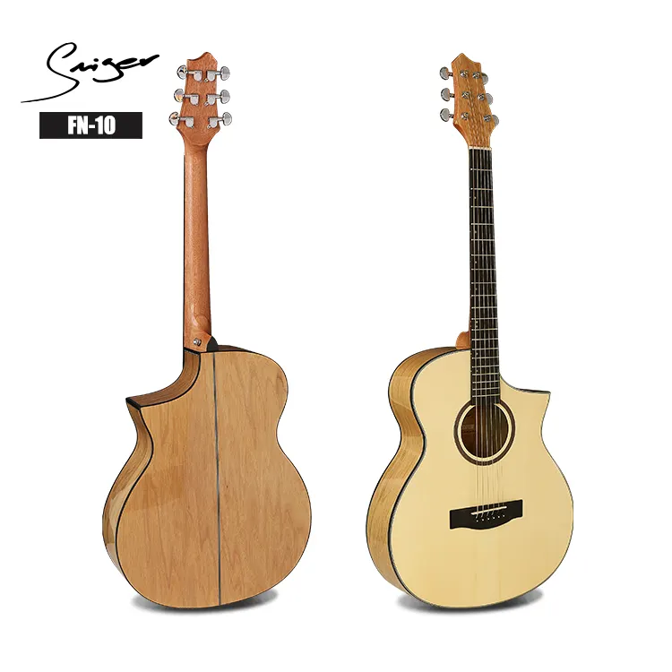 Simger-guitarra acústica de 40 pulgadas, guitarra acústica barata de pícea superior