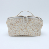 Trousse de Maquillage Chic et Tendance à Motifs Floraux, Transparente et Imperméable avec Fermeture Éclair, Grande Trousse de Rangement Portable pour Voyage et Usage Quotidien