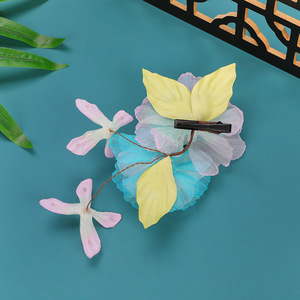 2025 Pince à cheveux papillon latérale style Ancien Fée de la Forêt, Accessoire de coiffure Hanfu, Style Chinois Rétro - Product Image 3