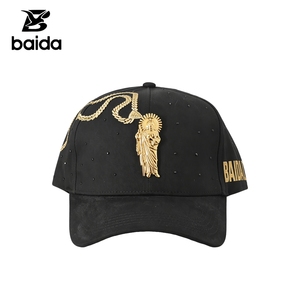 GG <b>HATS</b> Golden Saint Embroidery Letter China Print 5-Panel Baseball <b>Hat</b> Rhinestone Dotted Y2K Streetwear Sporty Adjustable High - Product Image 1