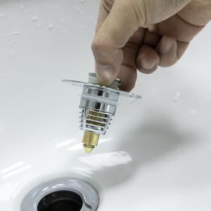 Joyhoo Bouchon universel moderne pour évier de salle de bain avec collecteur de cheveux <span class=keywords><strong>Cartouche</strong></span> filtrante en laiton anti-obstruction pour évier de lavabo - Product Image 5