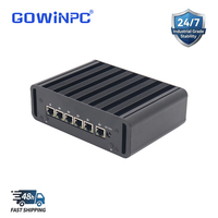 Mini PC Smart Gateway Baru Intel i7-1255U i5-1235U 6x2.5G LAN Pendingin Aktif DDR5 Dual Type-C Garansi 3 Tahun Grafis Terintegrasi