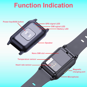 Rastreador <span class=keywords><strong>GPS</strong></span> 4G para Niños y Adultos Mayores DC Último Modelo G69 con Sensor de Temperatura, Monitoreo de Frecuencia Cardíaca y Botón de Pánico SOS - Product Image 5
