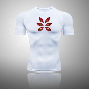 Maglietta a compressione da uomo <span class=keywords><strong>Anime</strong></span> per il Fitness sportivo da ginnastica attillate magliette da ginnastica per allenamento atletico Tshirt estive ad asciugatura rapida - Product Image 2