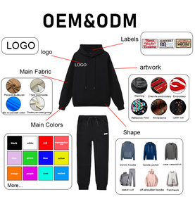 Ensemble de survêtement vintage OEM pour <span class=keywords><strong>homme</strong></span>, avec sweat à capuche zippé oversize et pantalon de survêtement <span class=keywords><strong>large</strong></span>, imprimé strass délavé - Product Image 5