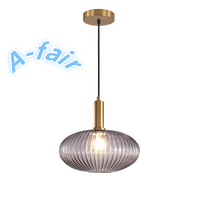 Lampe suspendue en verre et métal avec douille E27, décoration intérieure, lampe d'intérieur 7W