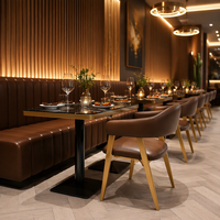 Ensembles de meubles de restaurant écologiques et durables, tables et chaises, sièges en cuir PU pour usage commercial