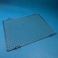 Grille de cuisson ronde en acier inoxydable 304 de 1,4 mm avec poignée, portable, pour barbecue au charbon de bois, idéale pour le camping en extérieur et l'utilisation dans le jardin.