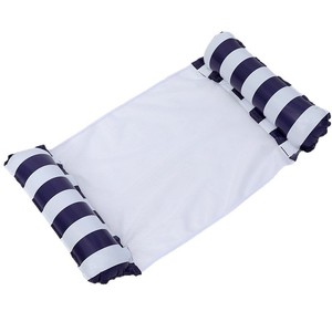 Chaise longue flottante personnalisée avec filet aquatique et dossier <span class=keywords><strong>gonflable</strong></span>, design rétro rayé, pour loisirs aquatiques et <span class=keywords><strong>piscine</strong></span> - Product Image 5