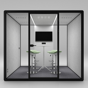 Cabina de teléfono de llamada acústica móvil de oficina Sala de oficina extraíble con muebles - Product Image 1