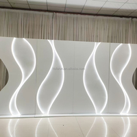 Fond de scène LED FURUN pour mariage avec ondes en S, éclairage décoratif pour hôtels et événements, vente directe fabricant