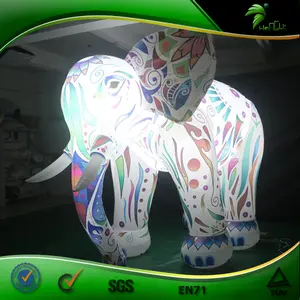 Custom Giant Led Lighting Inflatable Elephant Advertising Inflatables Animal Cartoon For Event Decoration