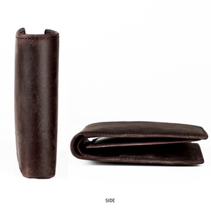 Vintage Style Men's Crazy Horse Genuine Cowhide Leather <b>Wallet</b> with Money Bag <b>RFID</b> Open Closure Long Length Bifold Short <b>Wallet</b> - Product Image 3