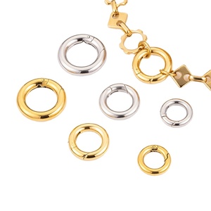 Cao đánh bóng 316L thép không gỉ không thấm nước không phai 18K vàng PVD mạ vòng hình dạng mùa xuân khóa <span class=keywords><strong>Clasp</strong></span> cho vòng cổ - Product Image 1