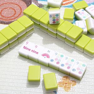 160pcs 30mm Green American Mahjong Tiles Color <b>Block</b> <b>Acrylic</b> Hand Play Mahjong Set for Leisure Entertainment Wholesale - Product Image 2