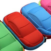 Étui à lunettes rigide en EVA, forme de voiture classique, motif uni, avec fermeture éclair, modèle K-01, pour enfants, pour lunettes de soleil