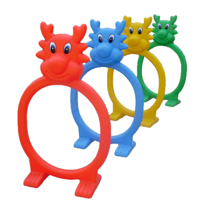 Jouets pour enfants, jeux de plein air et d'intérieur, obstacles en plastique, hippopotames, grottes à creuser, 4 pièces/ensemble - Product Image 1
