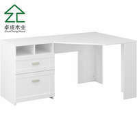 Bureau d'ordinateur pliable moderne pour la maison, table d'écriture en bois avec rangement