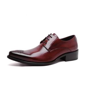 Chaussures de mariage montantes pour hommes, style italien, en cuir véritable, à boucle moine, à lacets, faites à la main, mocassins et Oxford de ville - Product Image 4