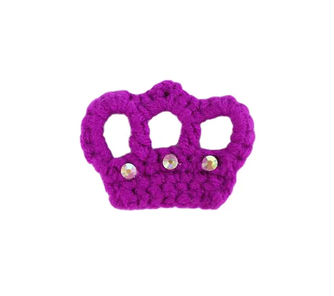 नई डिजाइन हस्तनिर्मित जातीय crochet क्राउन पिपली पैच crochet हाथ बुनना पैच बुना हुआ crochet पैच परिधान