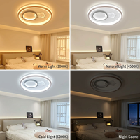 Plafonnier Radiant Zhongshan avec deux anneaux décalés et motif de feuilles élégant, décoration moderne minimaliste pour salon