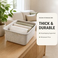 Boîte de rangement pliable en feutre épais, organisateur non tissé pour vêtements saisonniers et literie