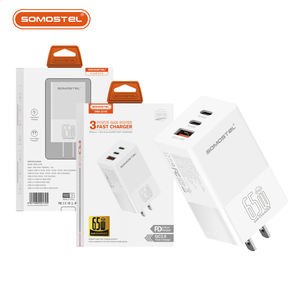 2Typ C + 1USB PD & QC 3.0 65W Schnell ladegerät US/EU/UK/AU Sockel USB-C Ladegerät Dual USB C für Smartphones Carga dores Para Celu lares - Product Image 5