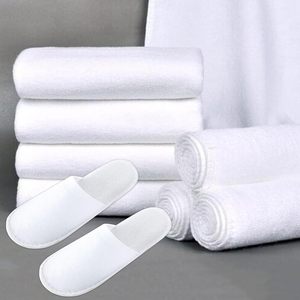 Chaussons d'hôtel jetables non tissés blancs, doux et confortables, pour spa - Product Image 4